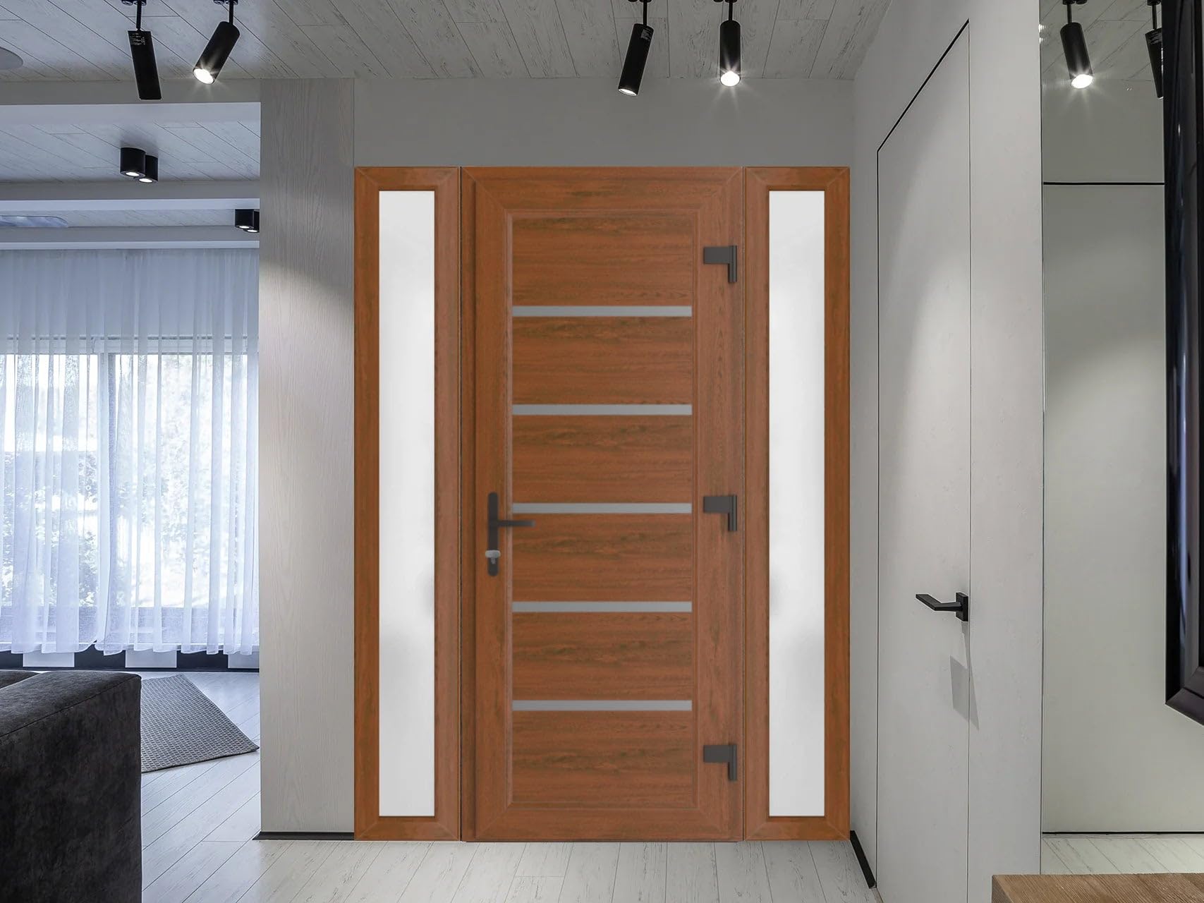 VDOMDOORS Front Exterior Prehung Metal-Plastic Door | Manux 8415